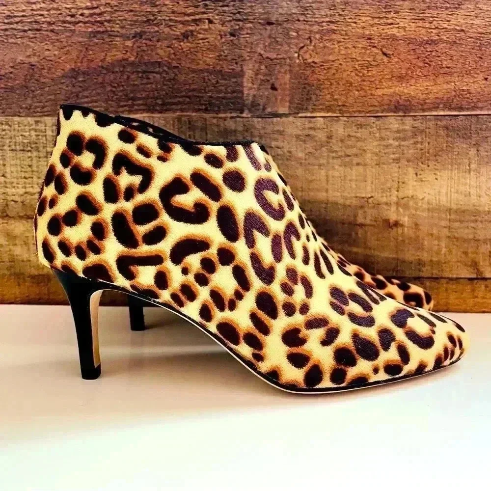 NWT Pelle Moda - Leopard Calf Hair Yelm Heel Bootie